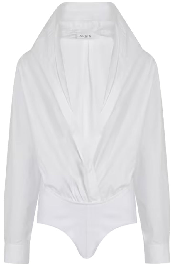 HOODED BODY SHIRT IN COTTON POPLIN