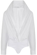 HOODED BODY SHIRT IN COTTON POPLIN