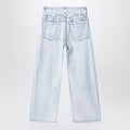 Denim trousers with matching adjustable belt