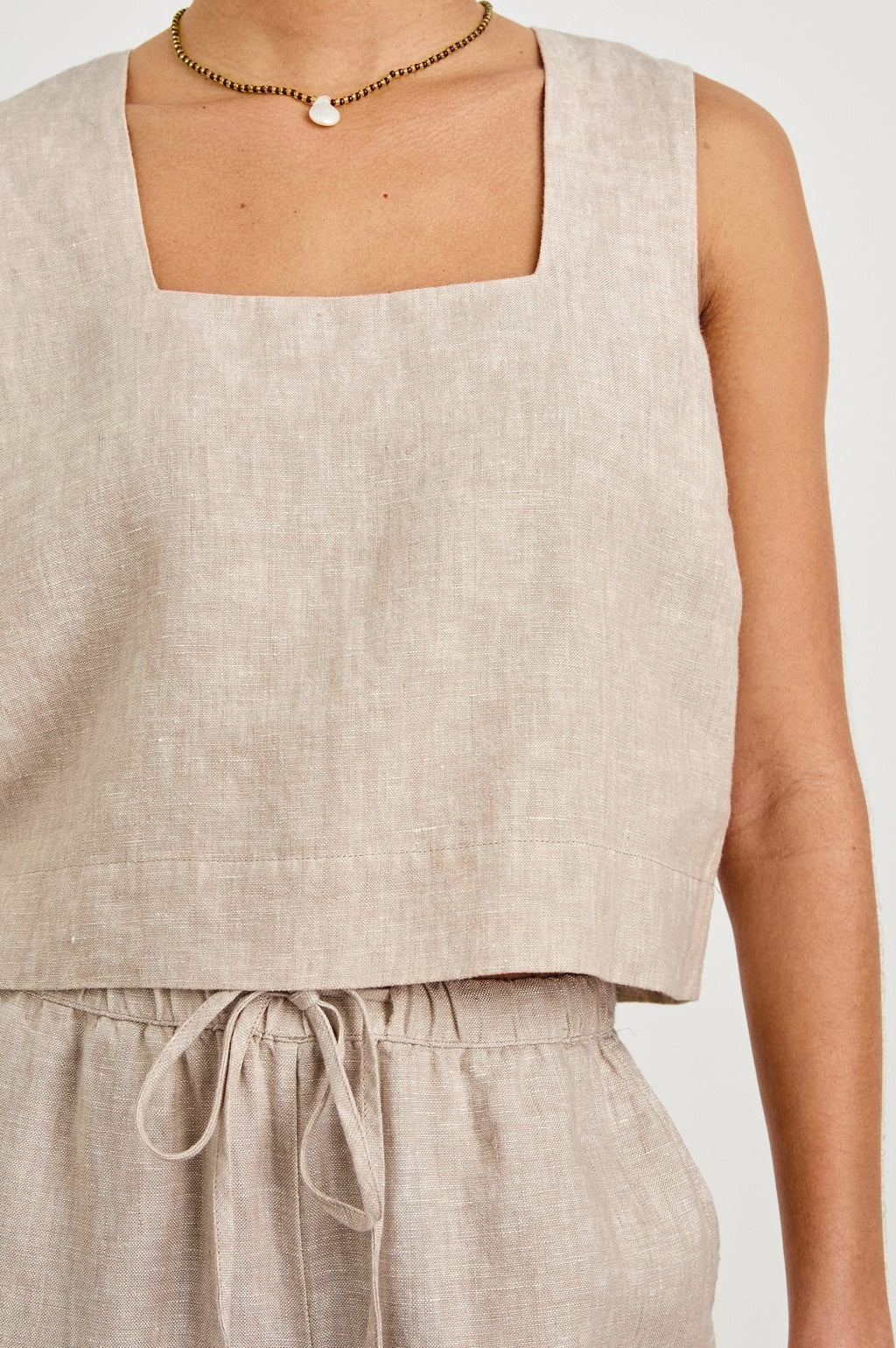 RAILS Akira Top in Heathered Flax