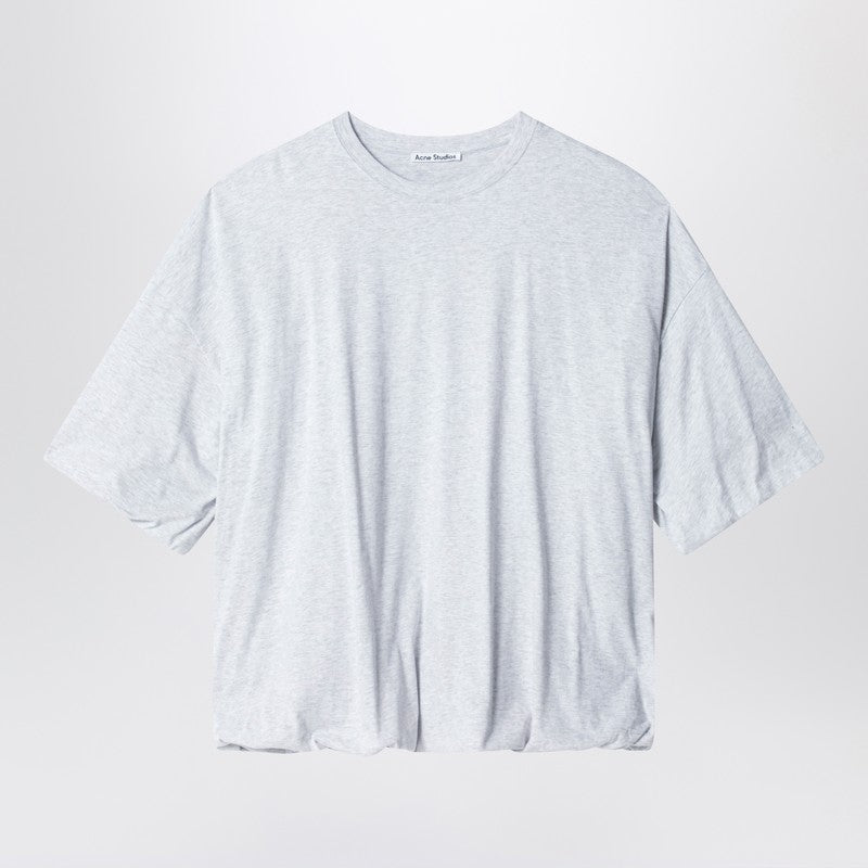 Gathered logo T-shirt Grey Melange