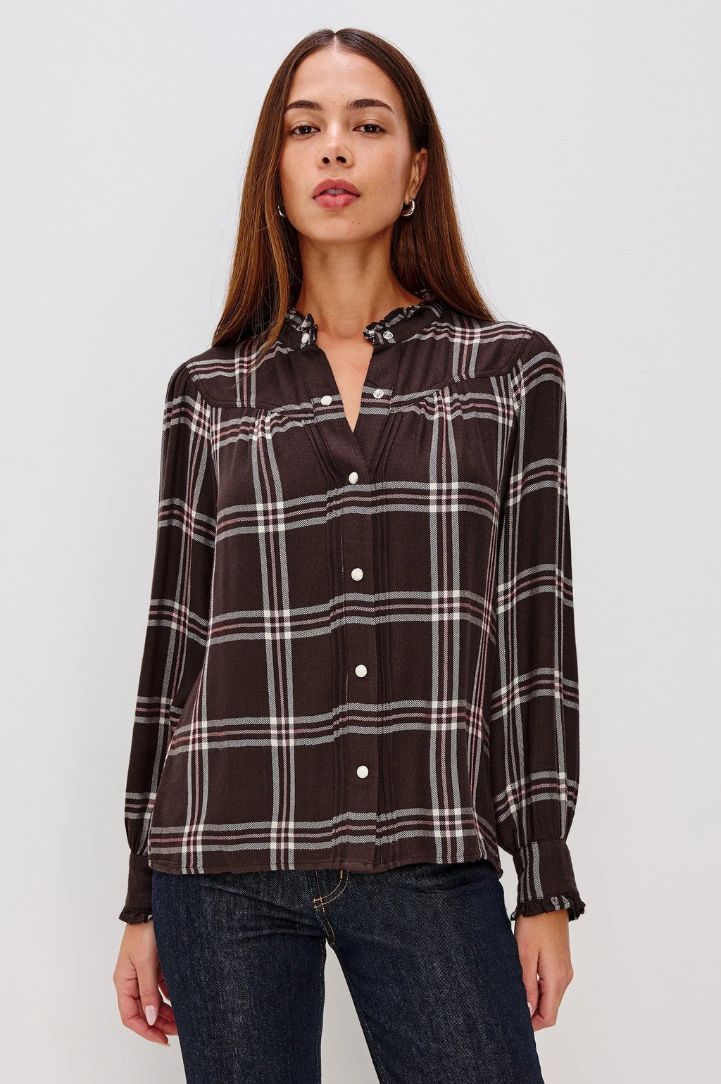 Rails Alanna Shirt in Chocolate Napoleon