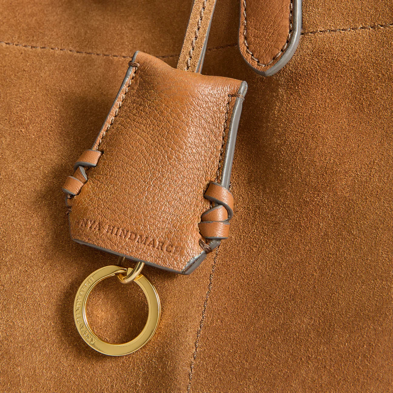 Anya Hindmarch Mortimer Tote in Reverse Suede Pecan