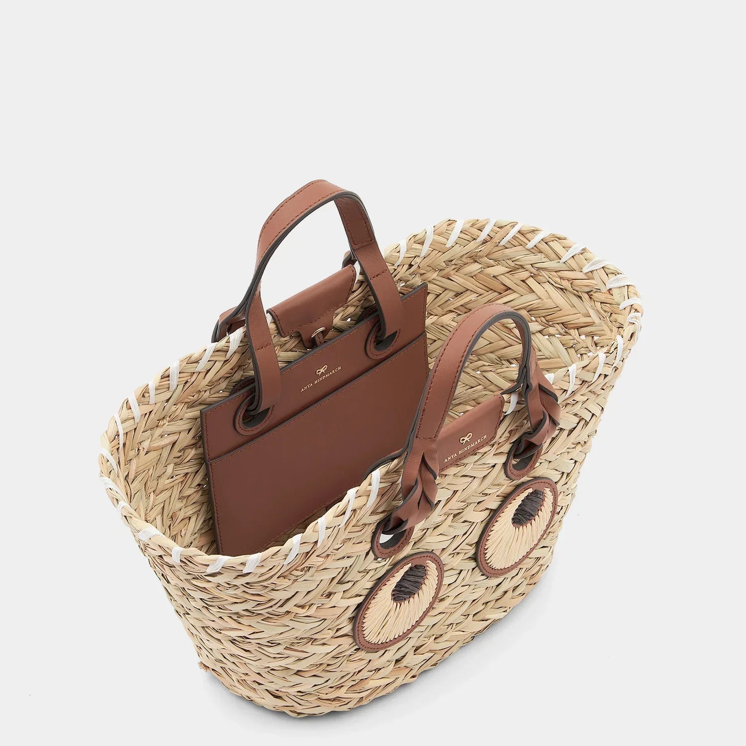 Anya Hindmarch Small Basket Paper Eyes