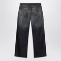 2021M black faded jeans with paint splatters