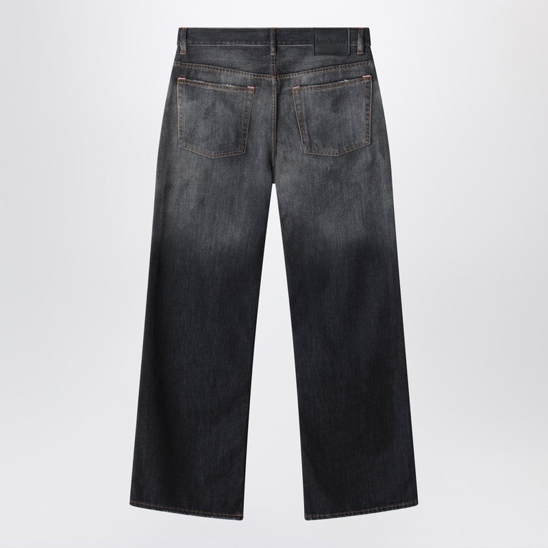 2021M black faded jeans with paint splatters