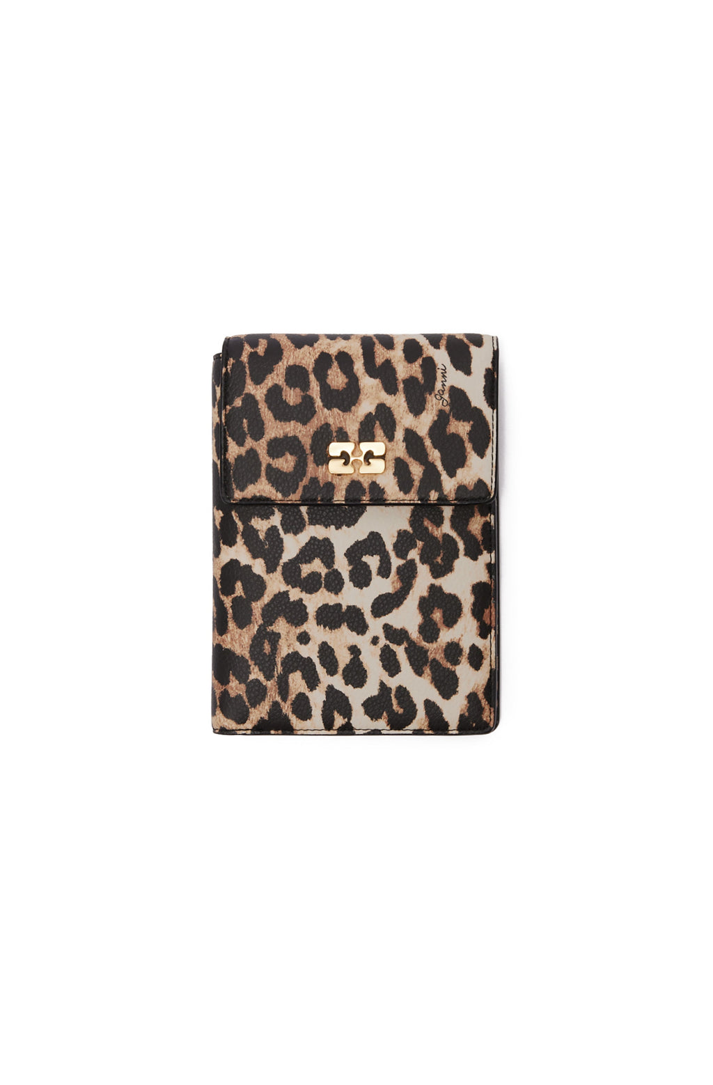Travel Wallet Grained Printed Leopard