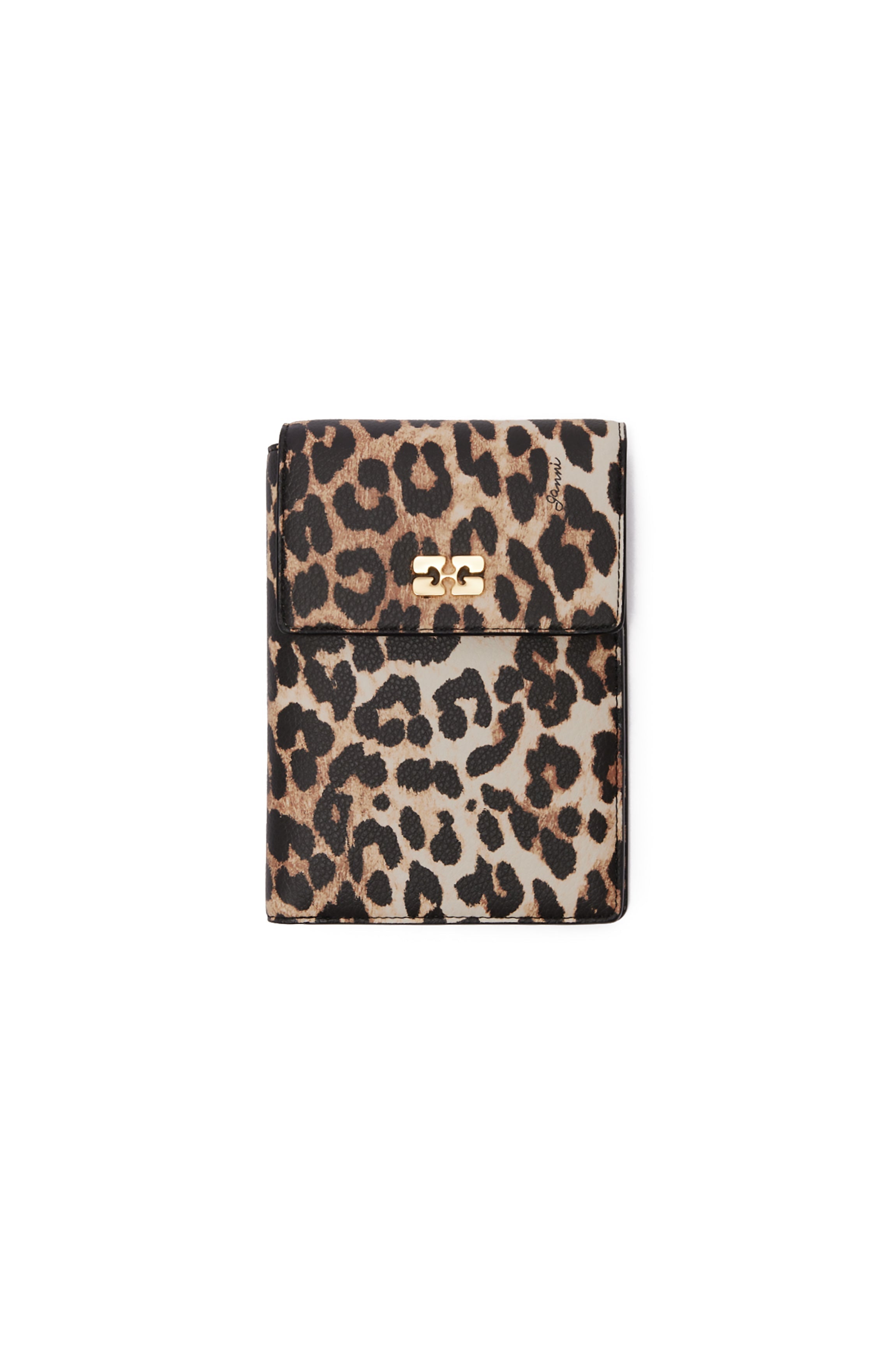 Travel Wallet Grained Printed Leopard