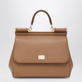 Large caramel Sicily Hand Bag