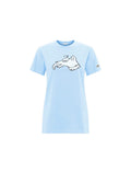 BF Colour block dog t shirt in pale blue