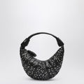 Brown Fortune Croissant bag with studs