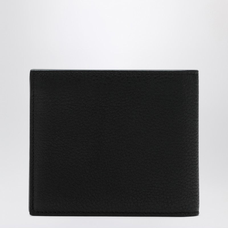 Black leather bi-fold wallet