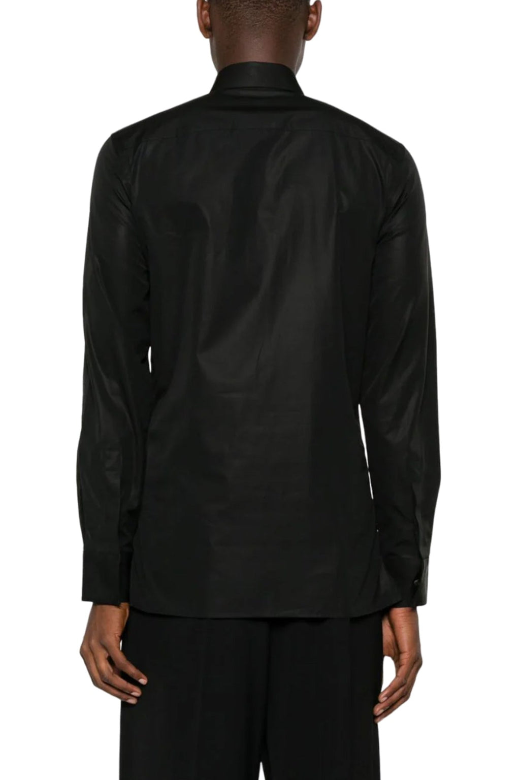 GUSSET-DETAIL COTTON SHIRT