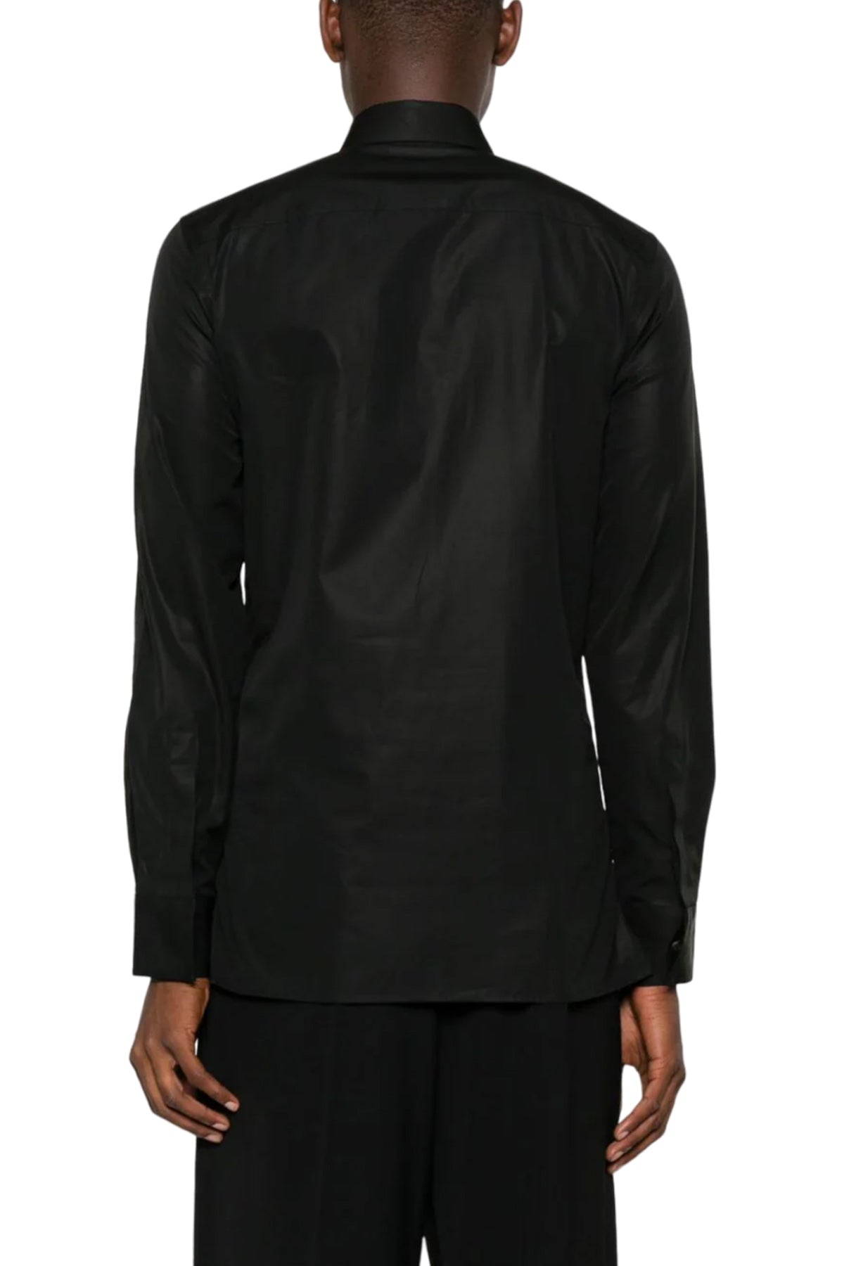 GUSSET-DETAIL COTTON SHIRT