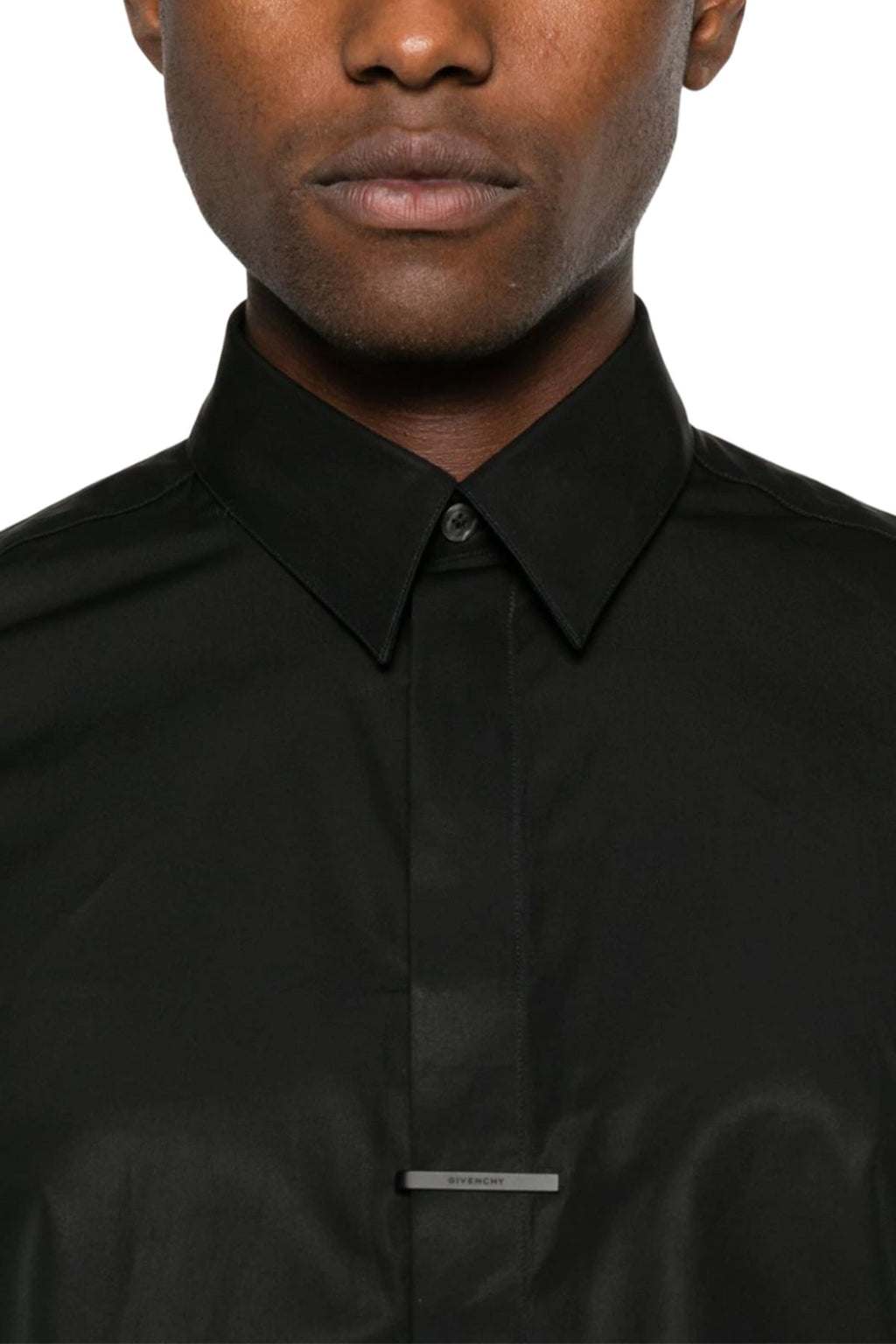 GUSSET-DETAIL COTTON SHIRT
