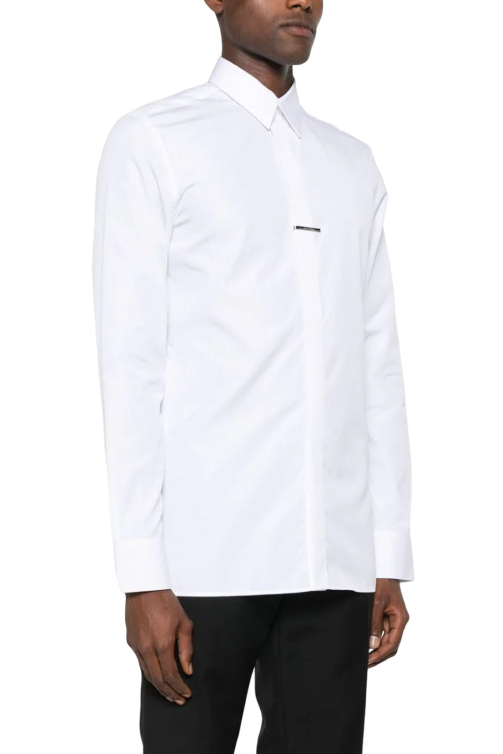 GUSSET-DETAIL COTTON SHIRT