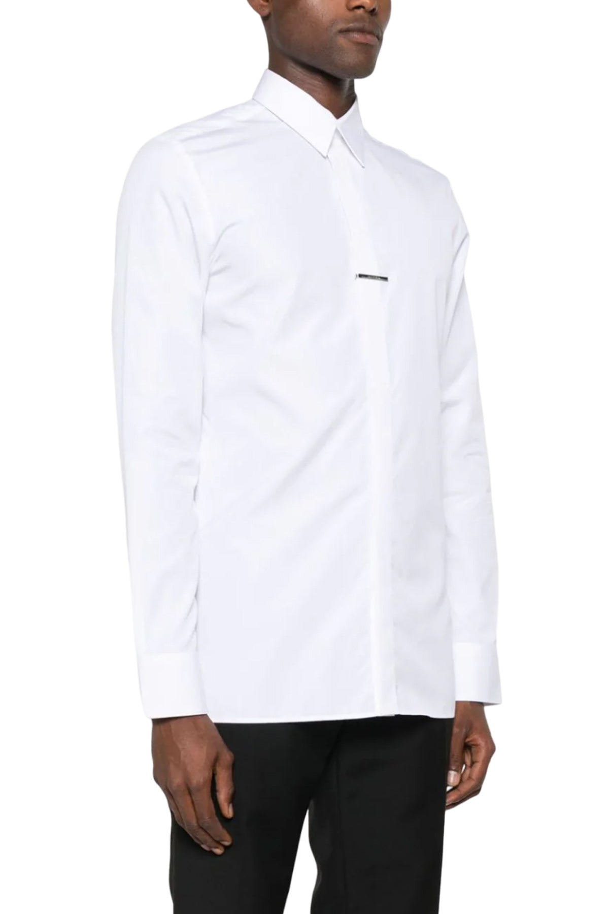 GUSSET-DETAIL COTTON SHIRT