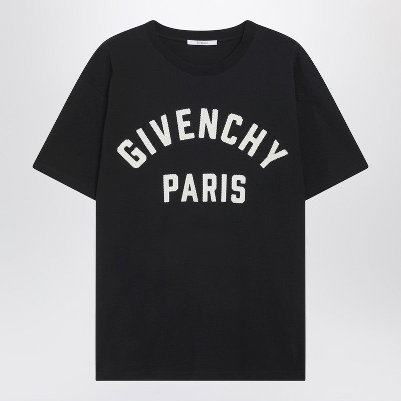 Black short-sleeve logo T-shirt