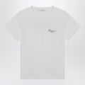 White cotton T-shirt with logo print
