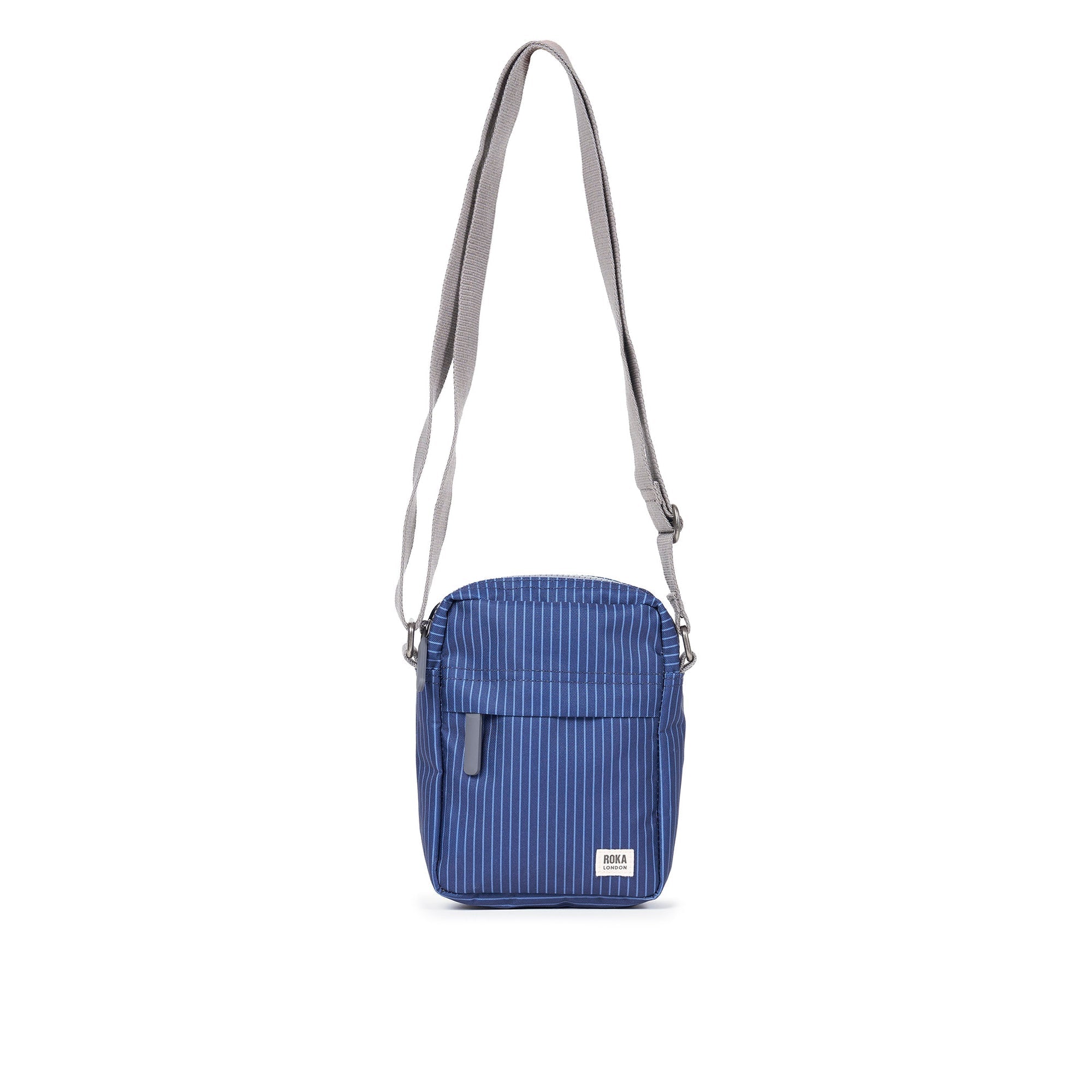 ROKA Bond Dark Denim Pinstripe Recycled Canvas Bag