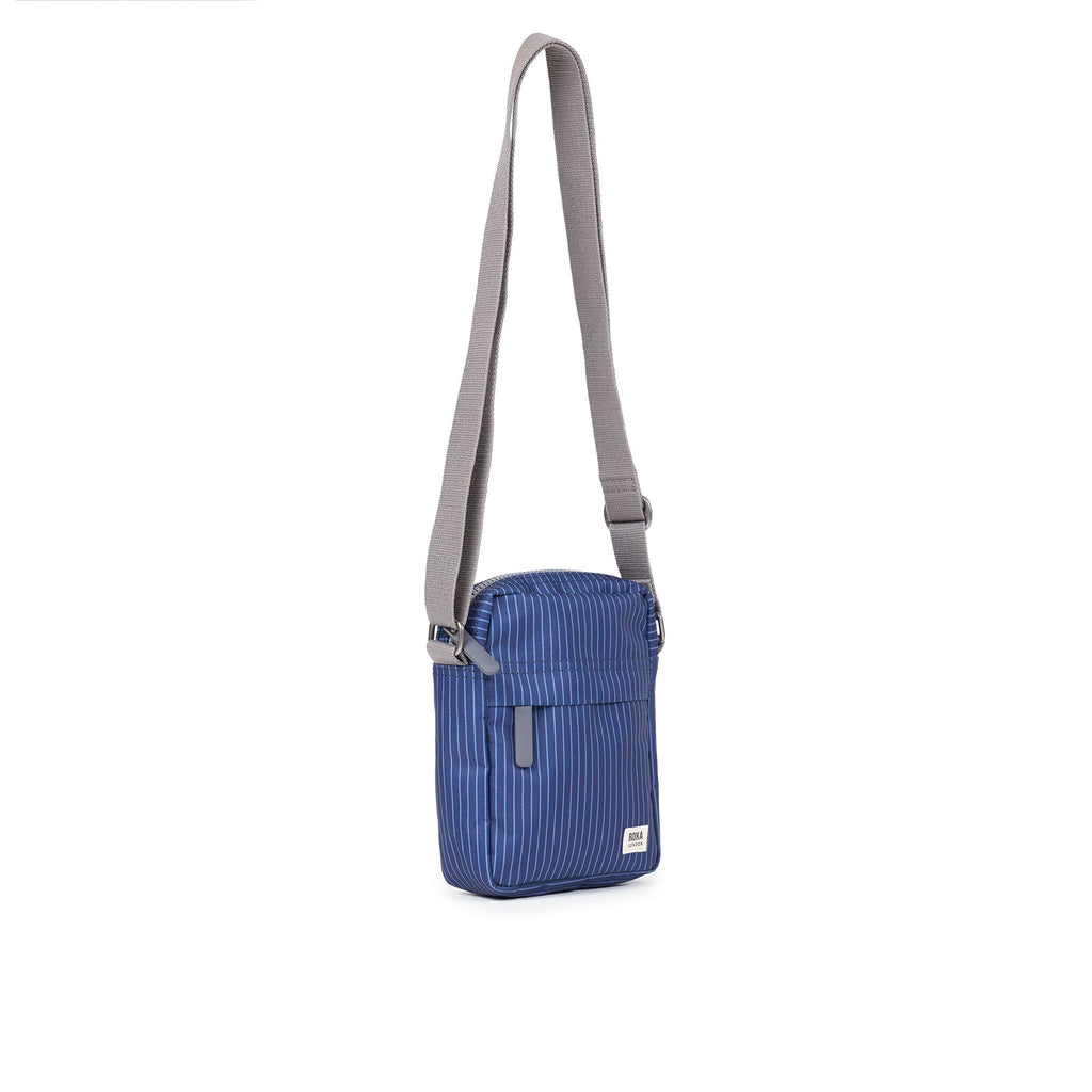 ROKA Bond Dark Denim Pinstripe Recycled Canvas Bag