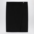 Black Wool Skirt With Metal Button 4G