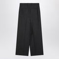 Dark Grey Wool Wide Trousers