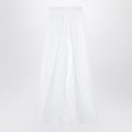 White Pleated Cotton Trousers
