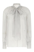 POLKA DOTS BLOUSE IN SILK CHIFFON WITH LAVALLIÈRE