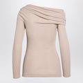 Beige Sweater With Bare Shoulder