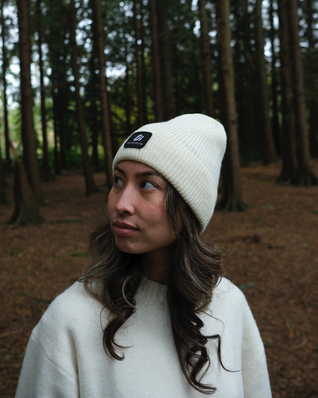 Outside In Ribbed Beanie | Vanilla