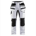 Blaklader 1910 Painter Trouser with Stretch White/Black / 39" Waist, Short Leg