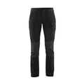 Blaklader 7122 Womens 4-Way Stretch Service Work Trouser Black/Red, UK 14 Long Leg