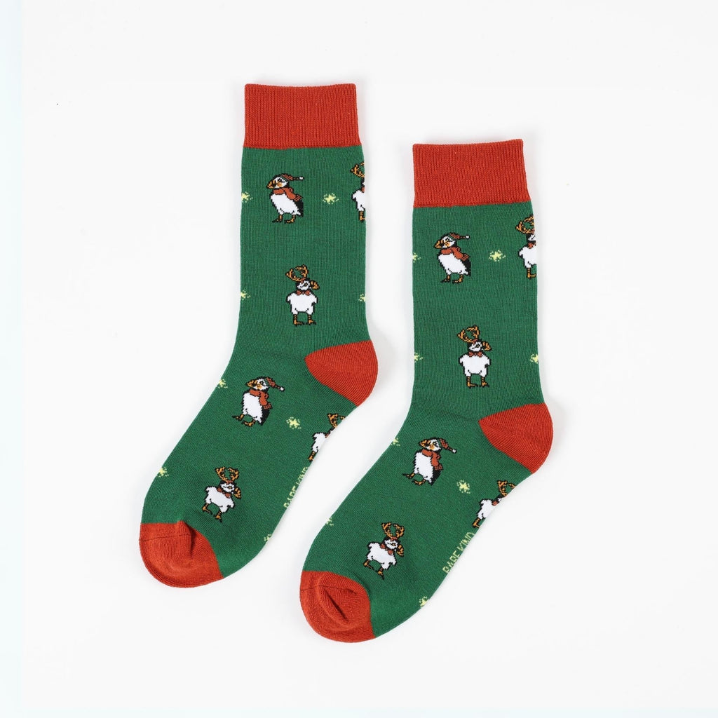 Bare Kind Christmas Stocking Red & Green Bamboo Socks | 3 Pack