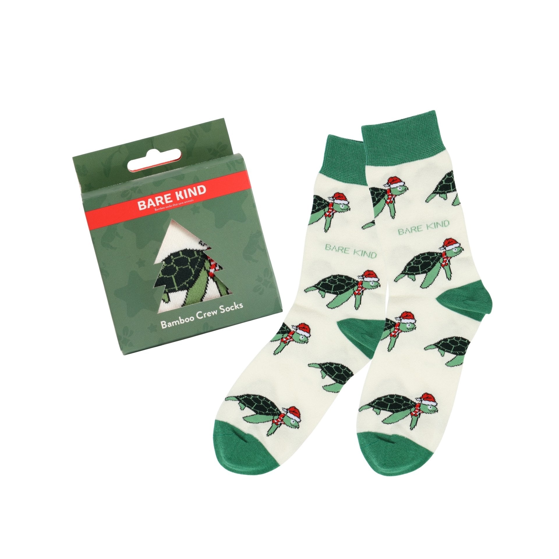 Bare Kind Christmas Bauble Turtle Bamboo Socks