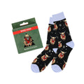 Bare Kind Christmas Bauble Highland Cow Bamboo Socks