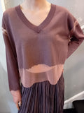 Roberto Collina Knit DEVORÉ V-Neck Sweater