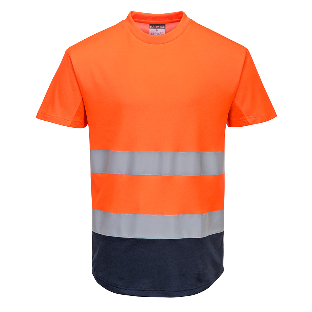 Portwest C395 Hi-Vis Contrast Mesh Insert T-Shirt