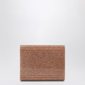 Candy clutch in pink glitter acrylic fabric