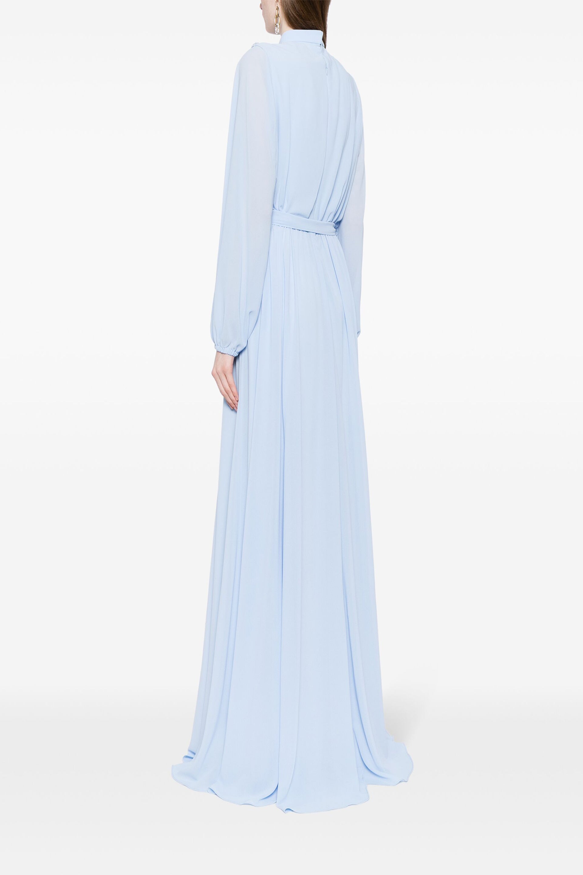 Crepe Georgette Embroidered Flowers Kaftan