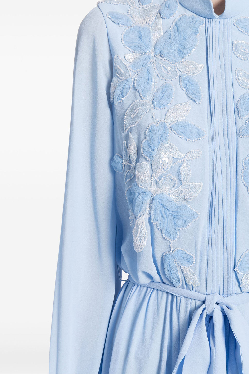 Crepe Georgette Embroidered Flowers Kaftan