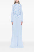 Crepe Georgette Embroidered Flowers Kaftan