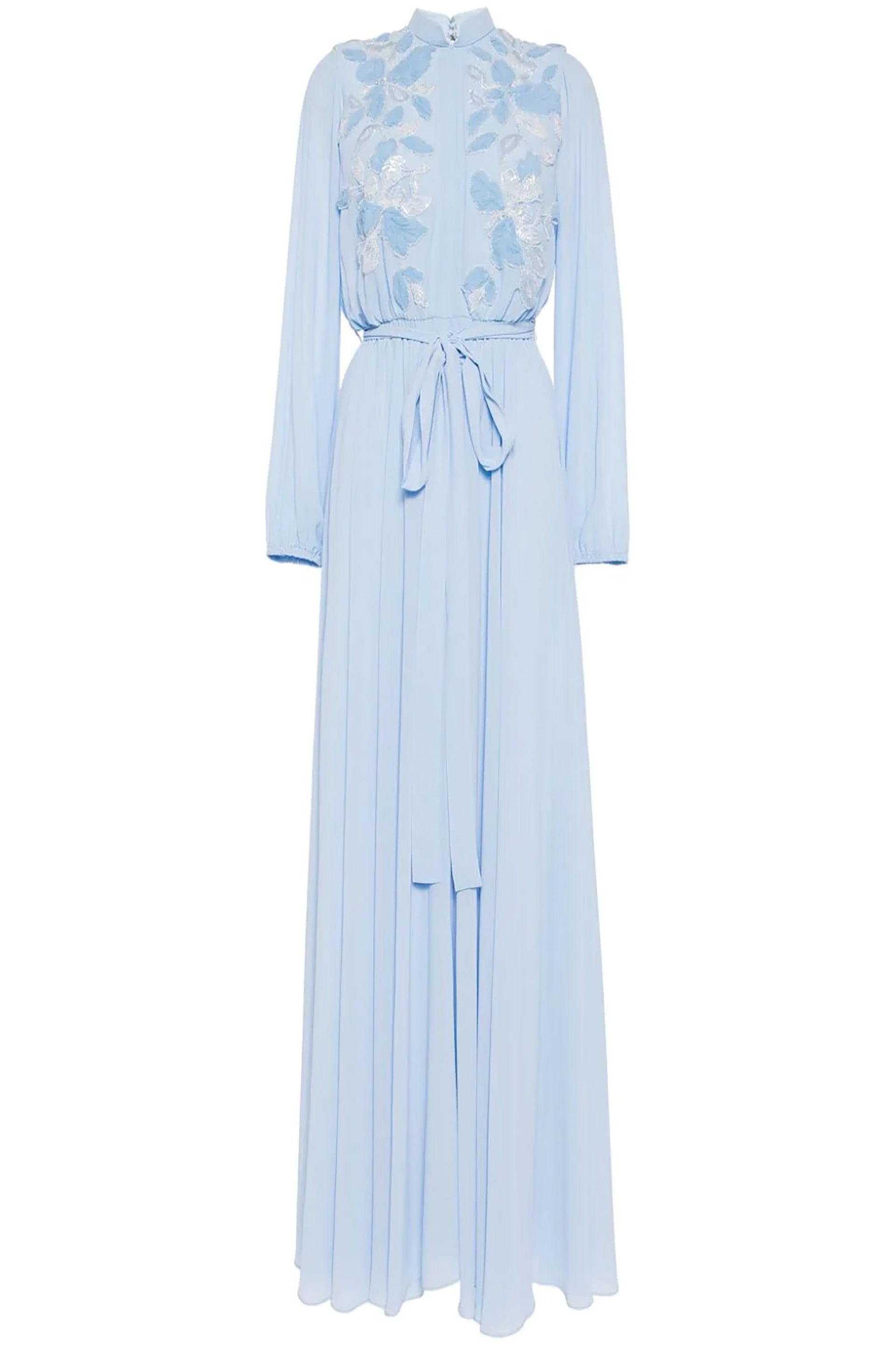Crepe Georgette Embroidered Flowers Kaftan