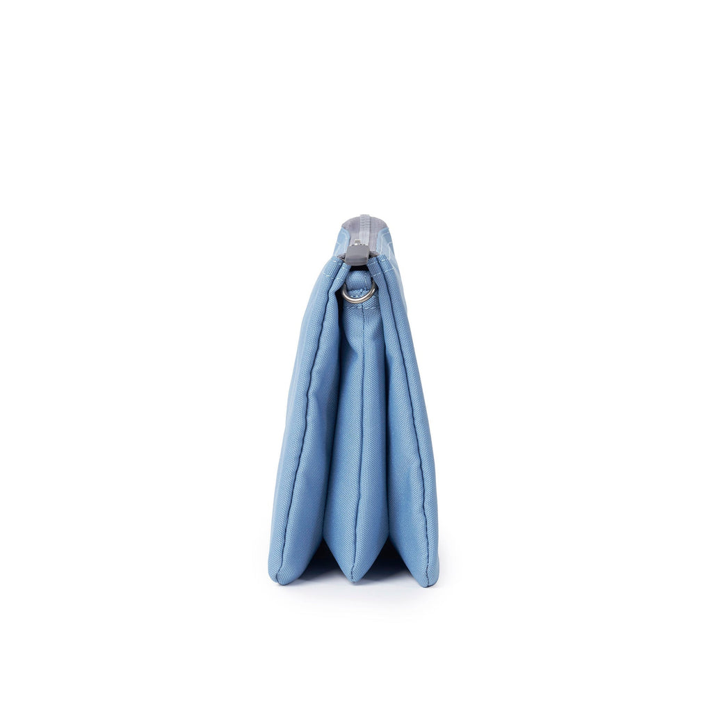 ROKA Carnaby Crossbody XL Retro Blue Recycled Canvas Bag