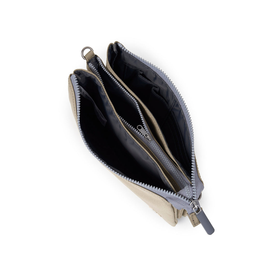 ROKA Carnaby Crossbody XL Taupe Recycled Canvas Bag