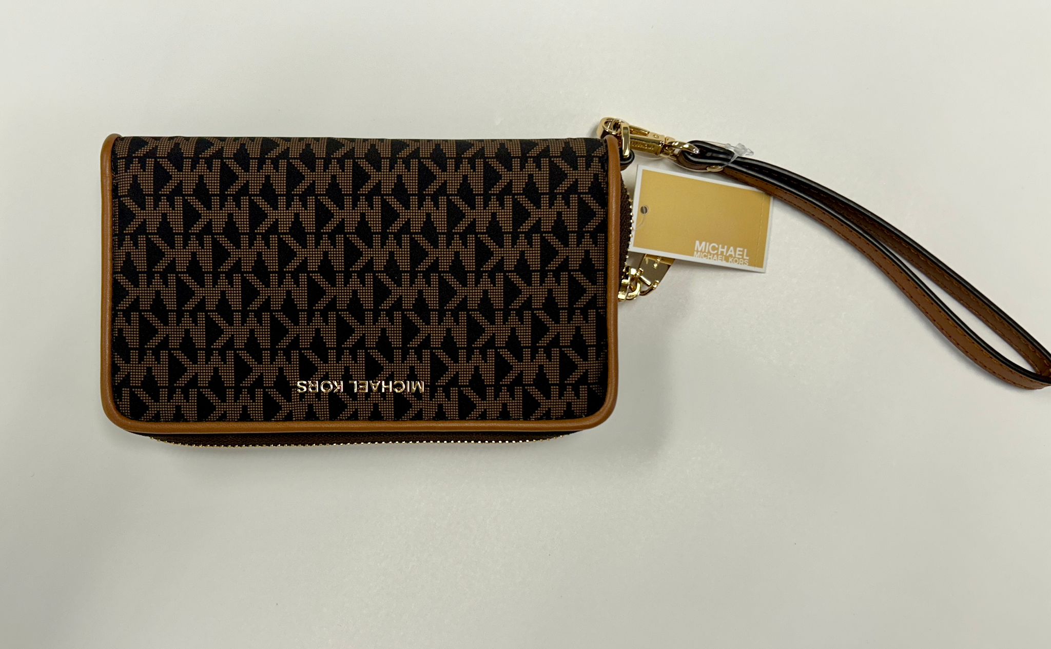 MK Jet set large logo print smartphone wristlet