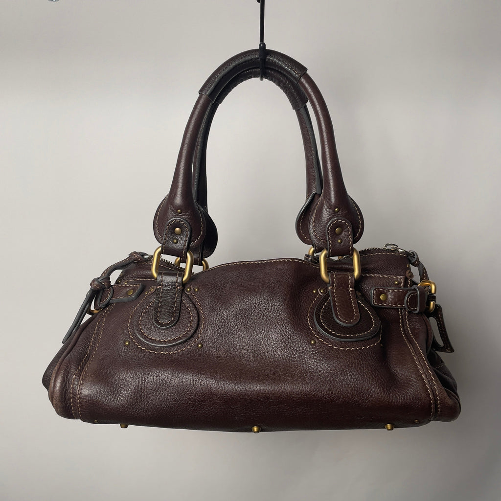 🔥 Pre-owned CHLOÉ 2011 brown paddington bag Swarovski 🔥