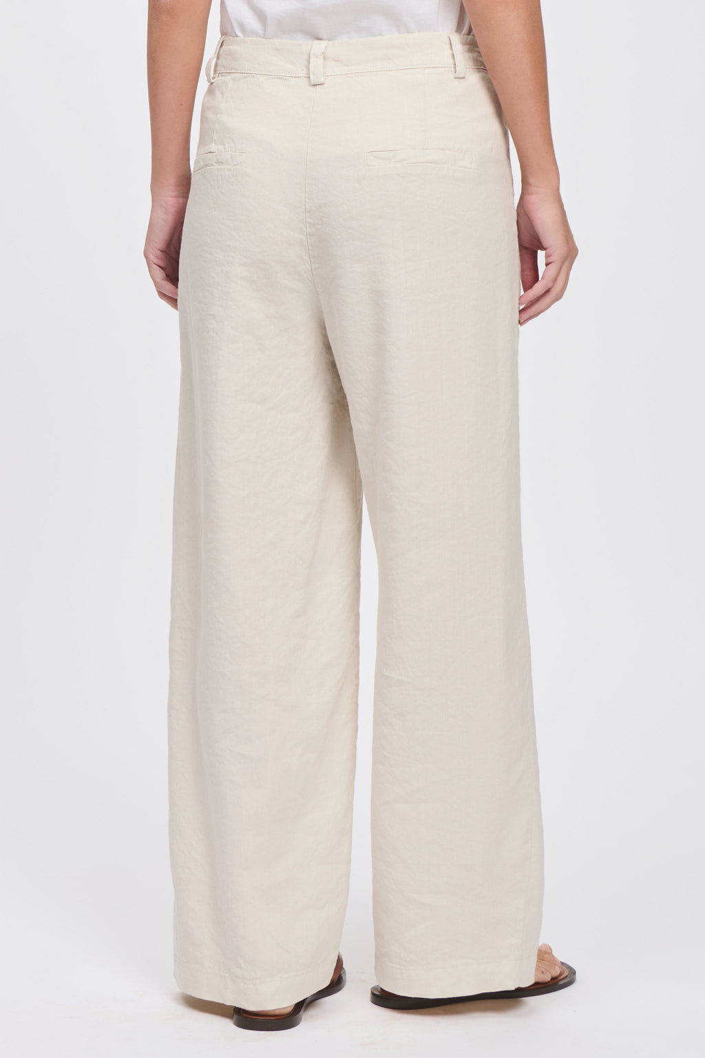 Transit Wide-leg trousers in stretch linen and viscose