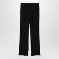 Black Asymmetrical Wool Trousers