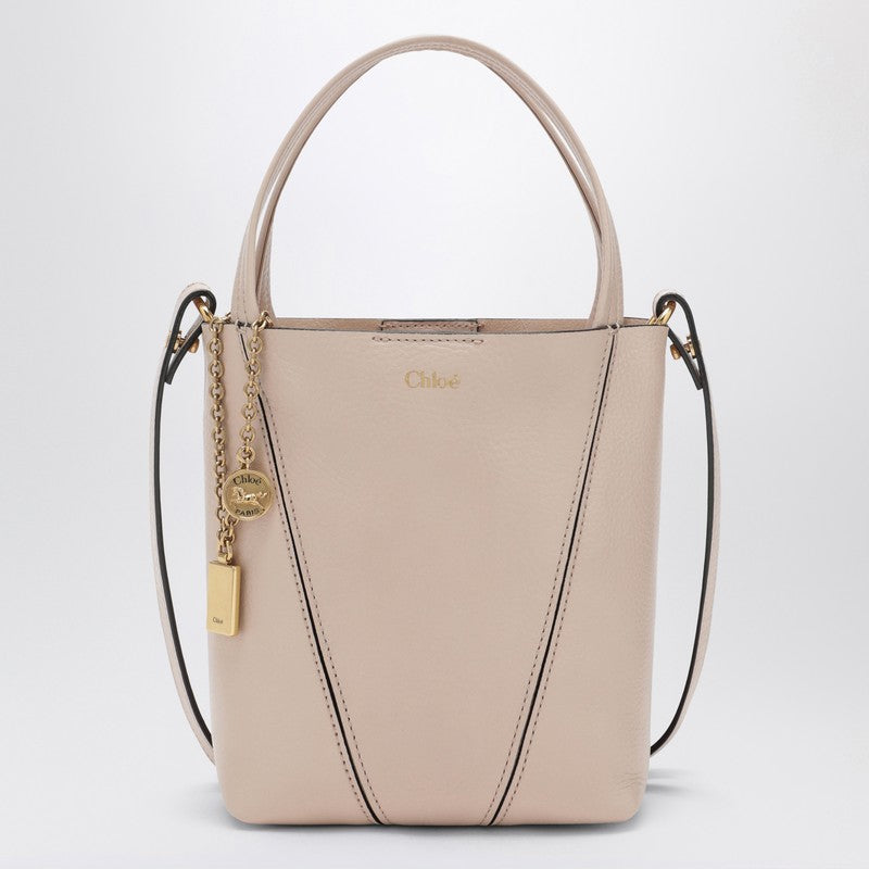 Small Chloé Spin tote bag in Cement Pink
